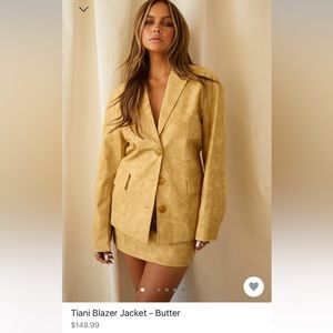 Misslola faux leather blazer